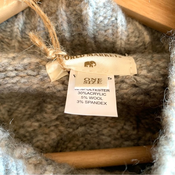 World Market Gray Soft Pullover Cardigan NWT - Picture 6 of 7